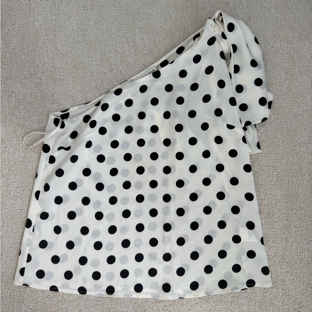 Anthropologie Asymmetrical Black and White Blouse